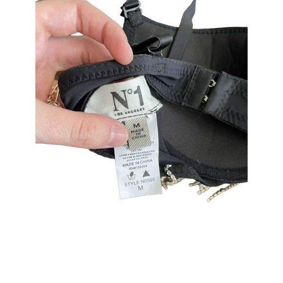 Glamourama No. 1 Los Angeles Rhinestone Fringe Rave Bra - Picture 3 of 5